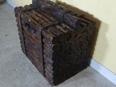 Black Forest Carved Coffer Log Box, C1880