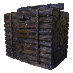 Black Forest Carved Coffer Log Box, C1880