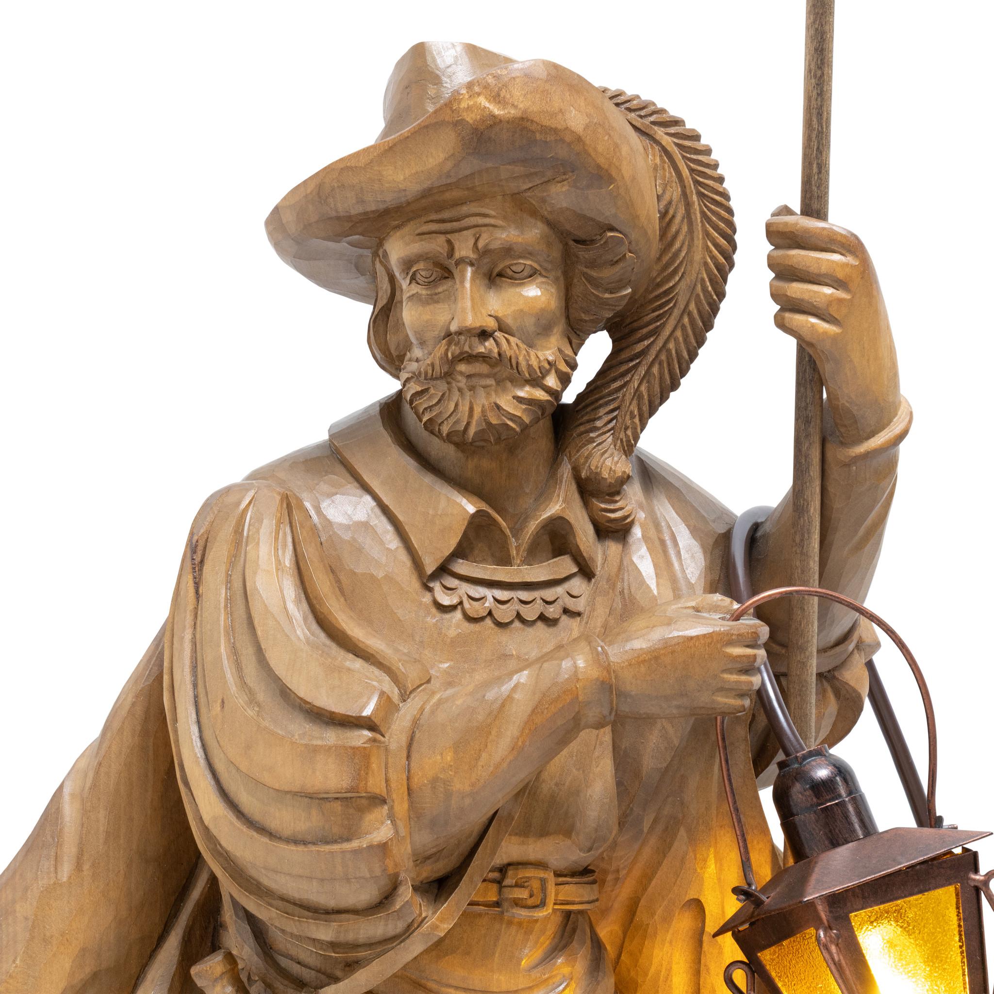 Black Forest Geschnitzte Jäger Figurenskulptur im Angebot 2