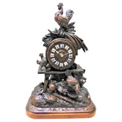 Antique Black Forest Carved Mantel Clock
