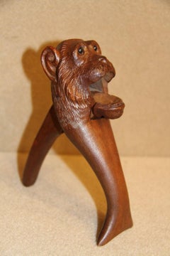 Black Forest Carved Monkey Novelty Nut Cracker