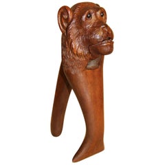 Used Black Forest Carved Monkey Novelty Nut Cracker