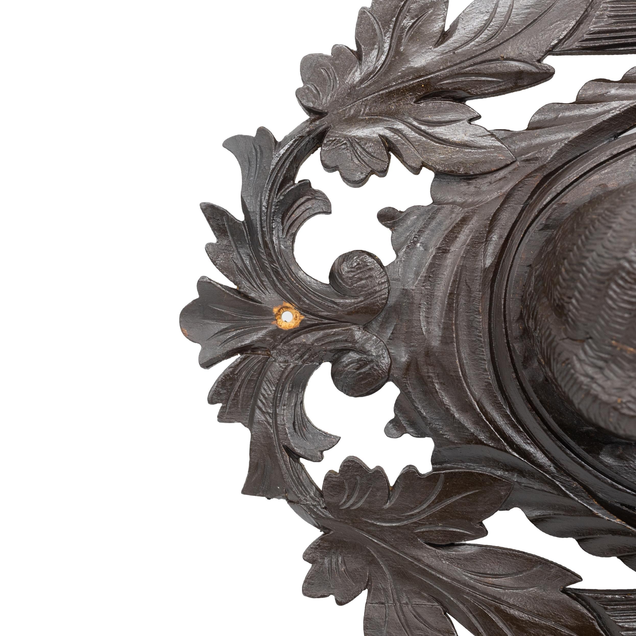 Black Forest Carved Stag's Head Wall Shelf, Swiss, ca. 1880 In Good Condition In Banner Elk, NC