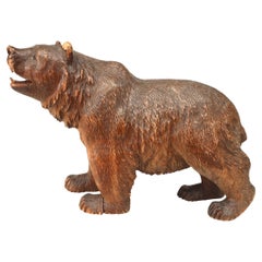 Black Forest Carved Walnut Bear