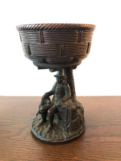 Black Forest Carved Walnut Hunting Presentation Cup