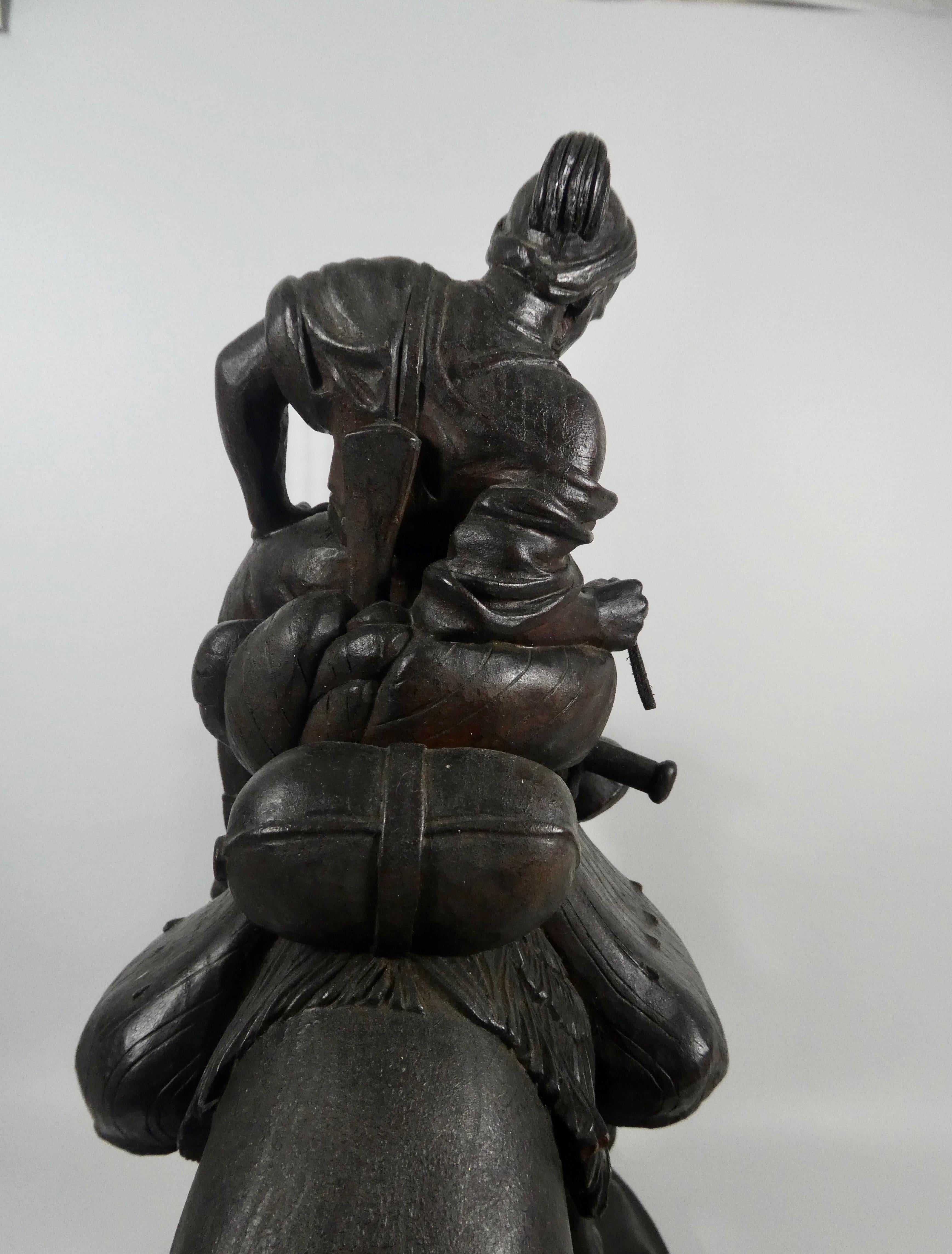 Black Forest Carved Wood Arab Riding a Camel, circa 1880 4