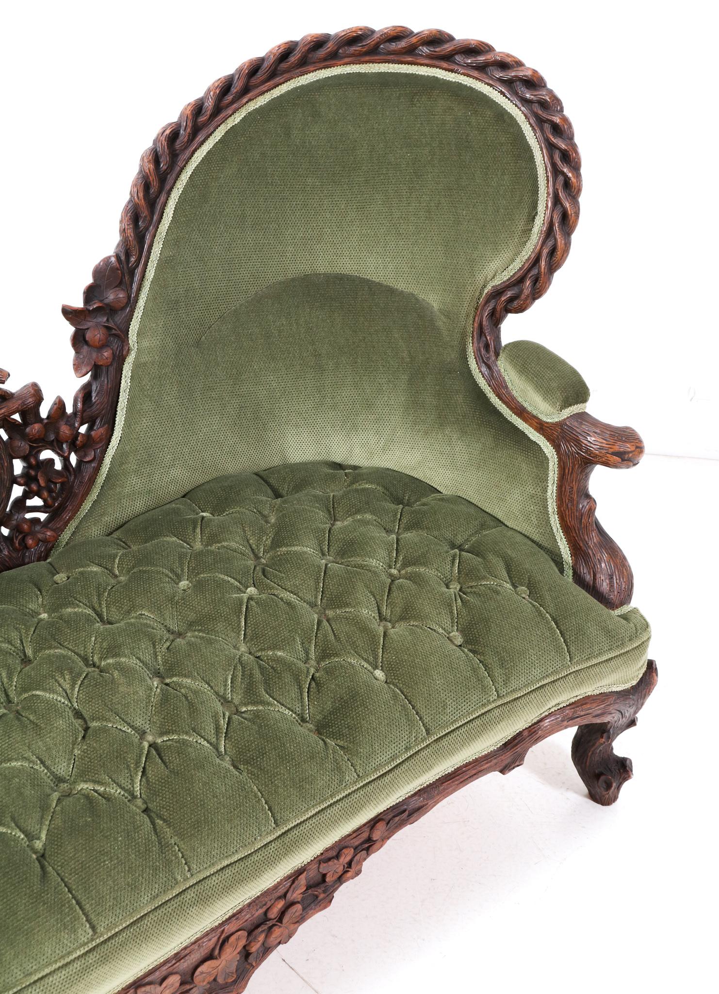Black Forest Chaise Longue by Matthijs Horrix for Horrix Den Haag, 1890s 3