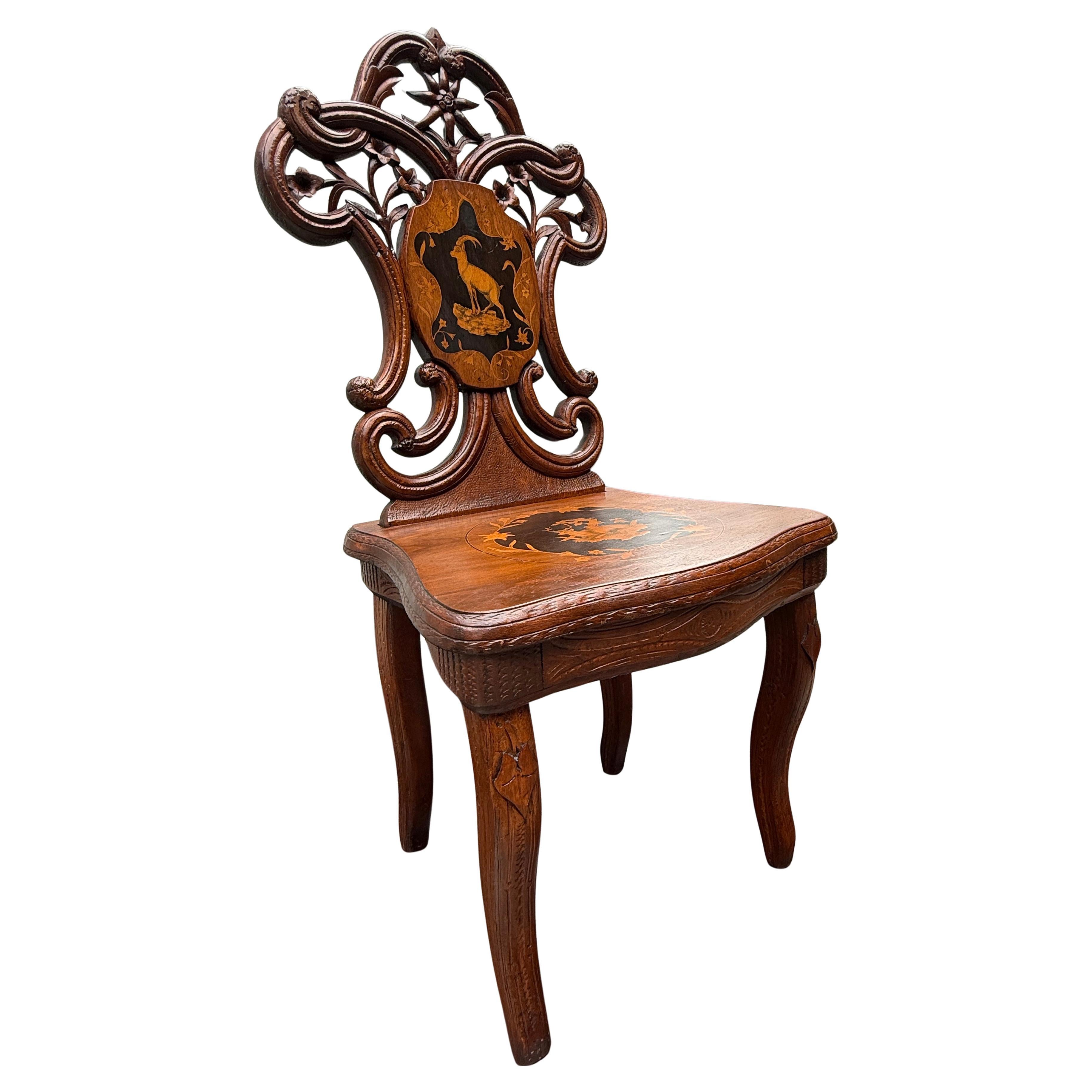 Arte popolare Sedia Child & Child Black Forest Fine del XIX secolo in vendita