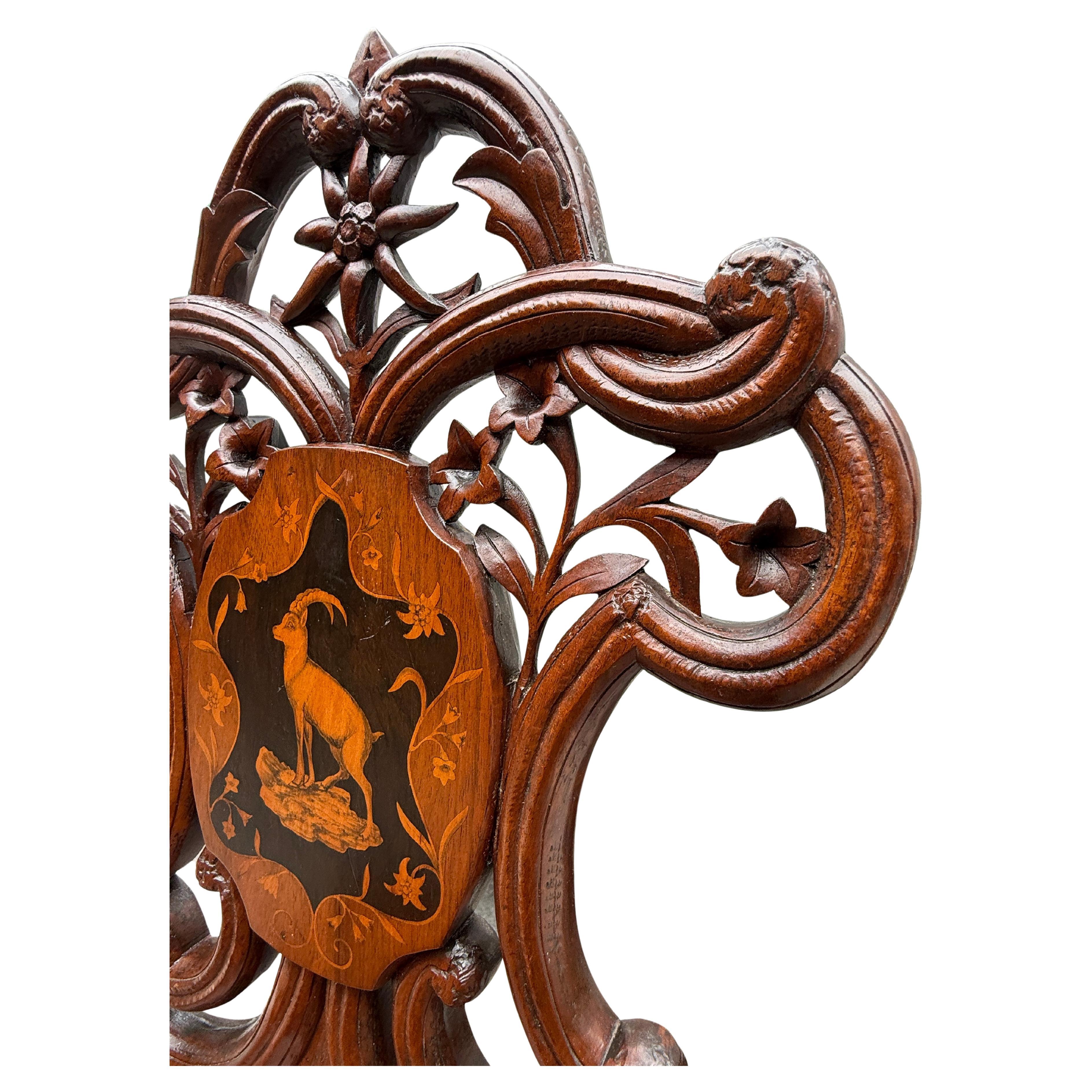 Svizzero Sedia Child & Child Black Forest Fine del XIX secolo in vendita