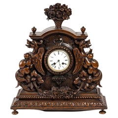 Black Forest Clock in Carved Oak