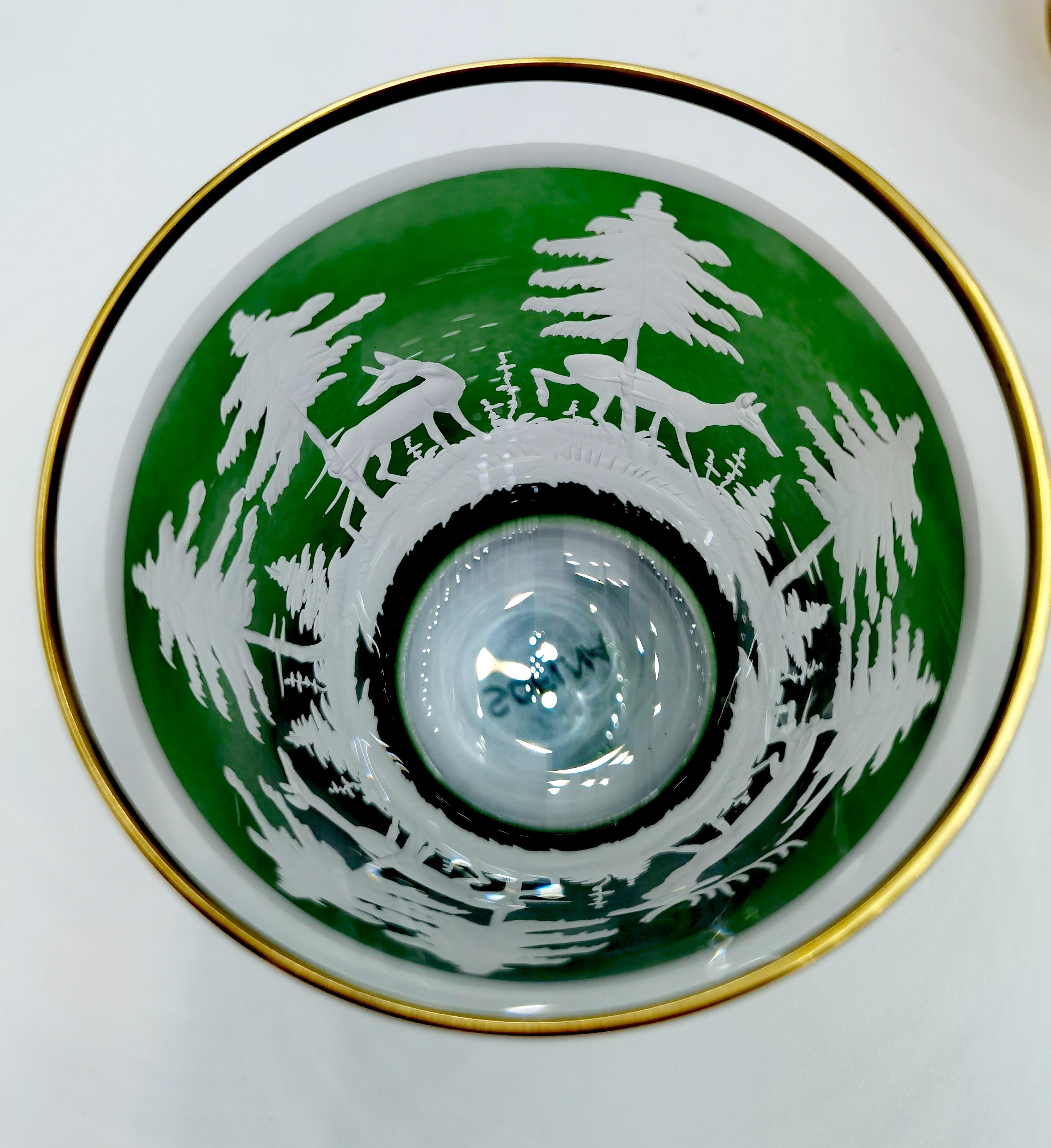German Black Forest Crystal Latern Green Hunting Decor Sofina Boutique Kitzbühel For Sale