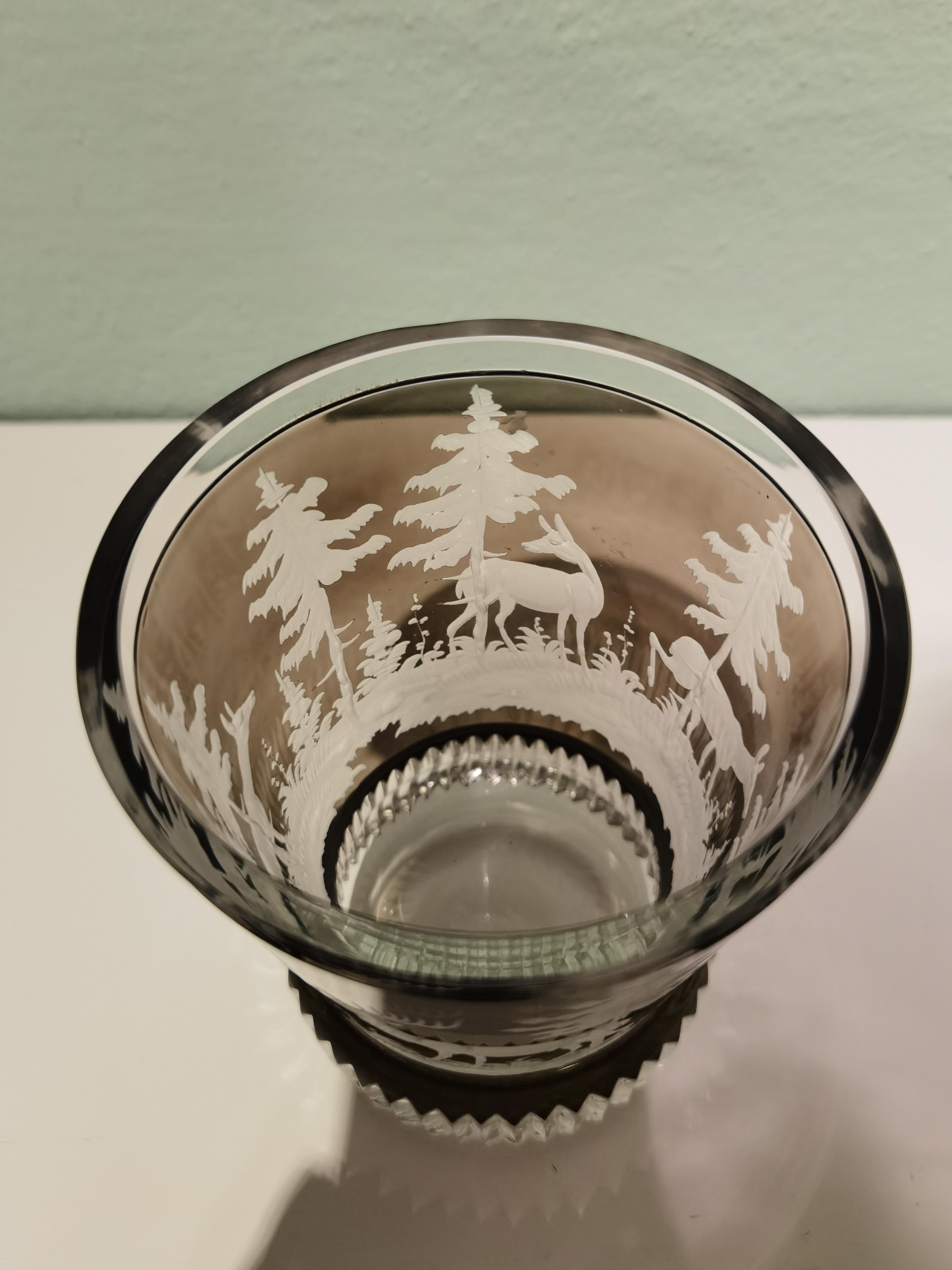 Black Forest Crystal Latern Hand Blown Hunting Decor Sofina Boutique Kitzbühel In New Condition For Sale In Kitzbuhel, AT