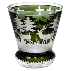 Black Forest Crystal Laterne Green Hunting Scene Sofina Boutique Kitzbuehel