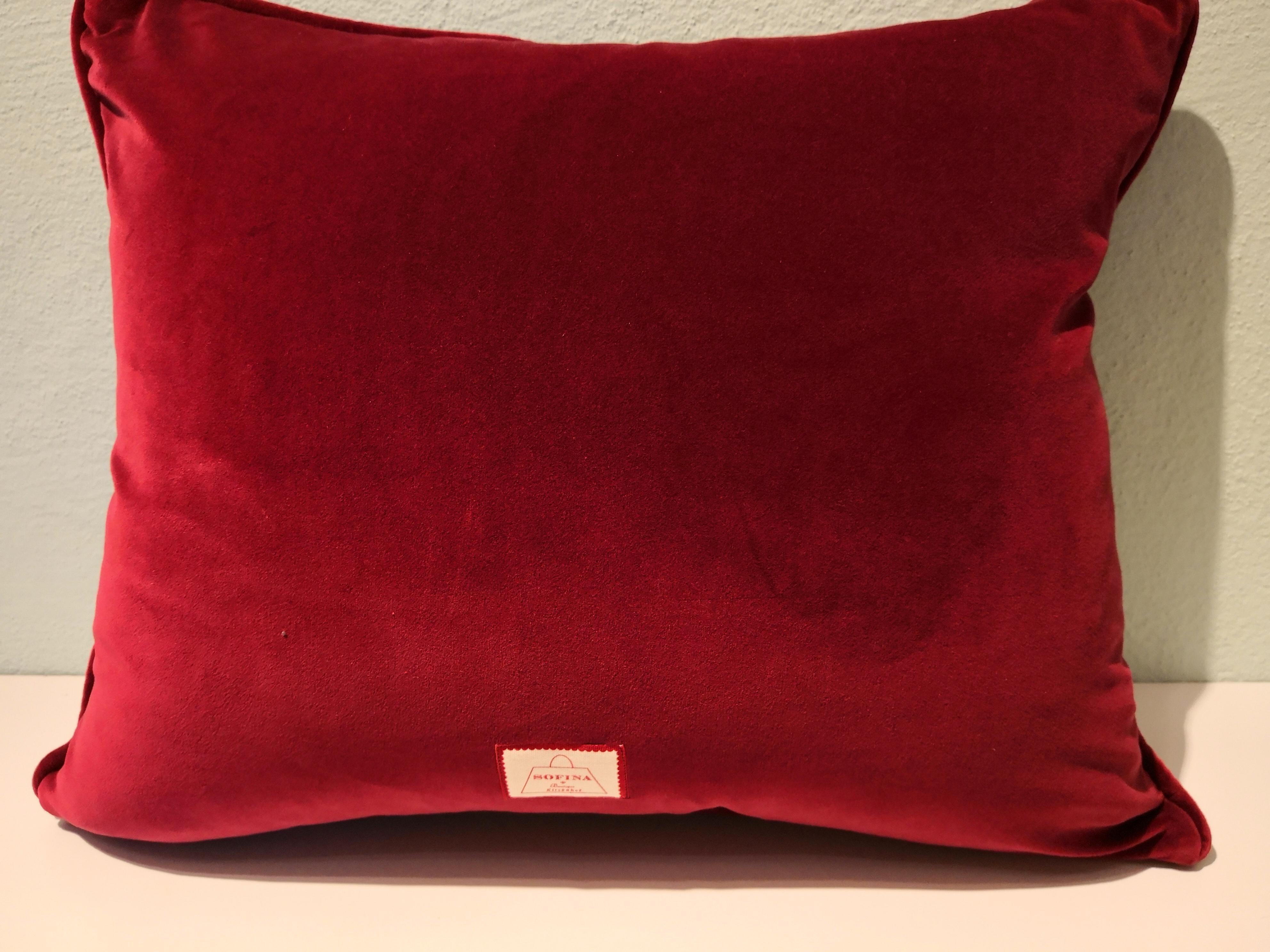 Needlework Black Forest Cushion Handmade Sofina Boutique Kitzbuehel For Sale