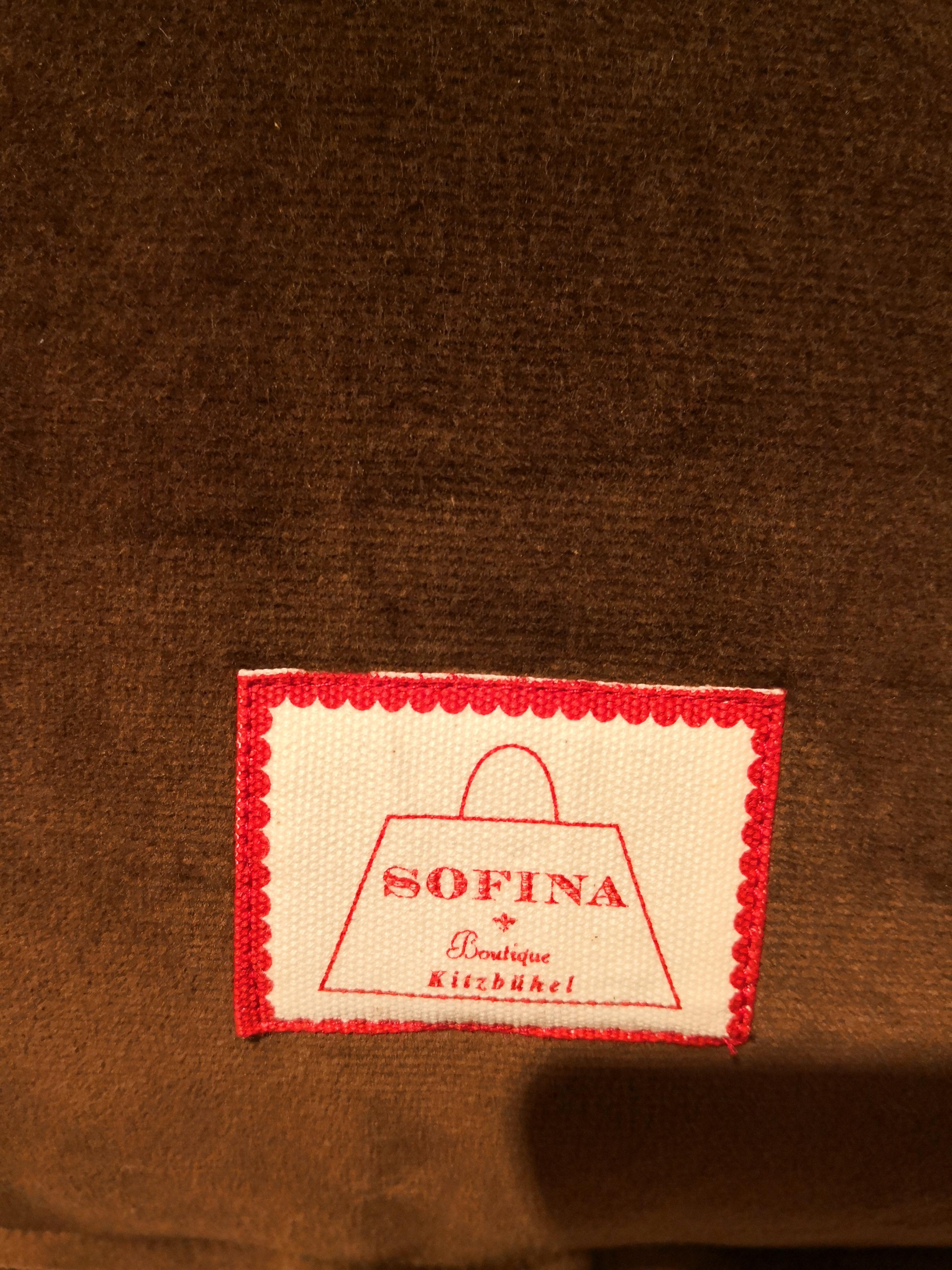 XXIe siècle et contemporain Coussin de la Forêt-Noire à franges fait main - Scène de chasse Sofina Boutique Kitzbühel en vente