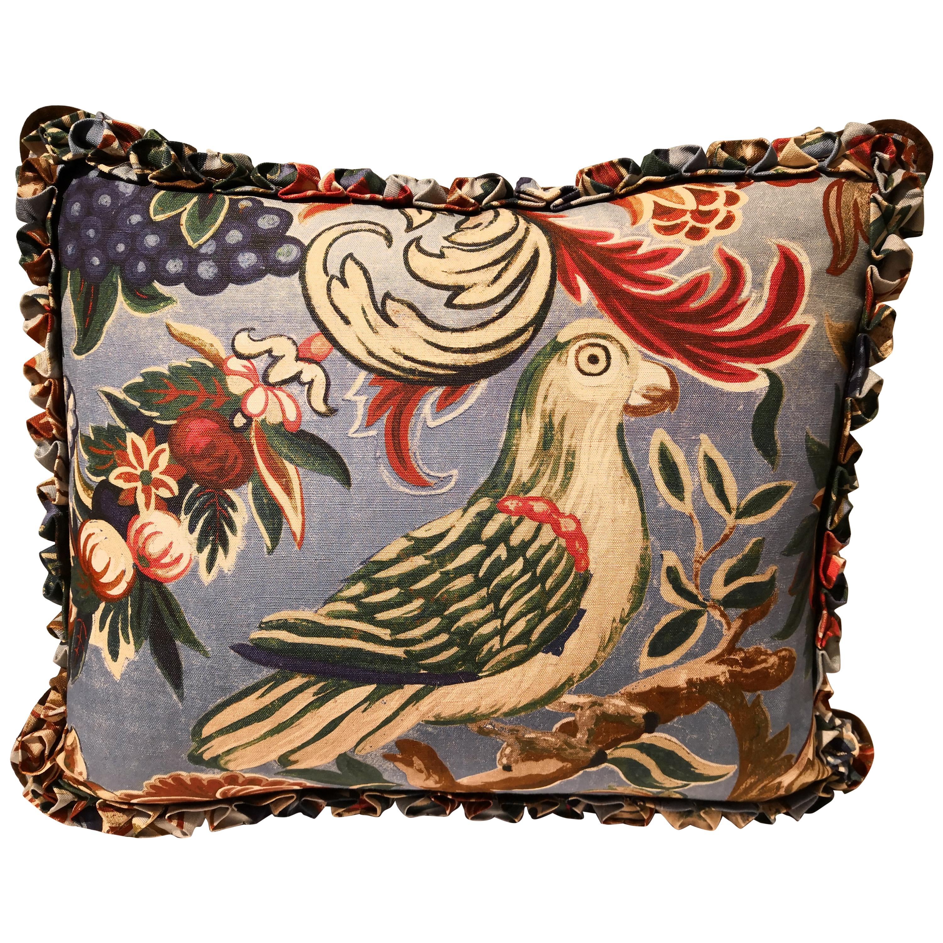 Coussin de la Forêt-Noire à franges fait main - Scène de chasse Sofina Boutique Kitzbühel