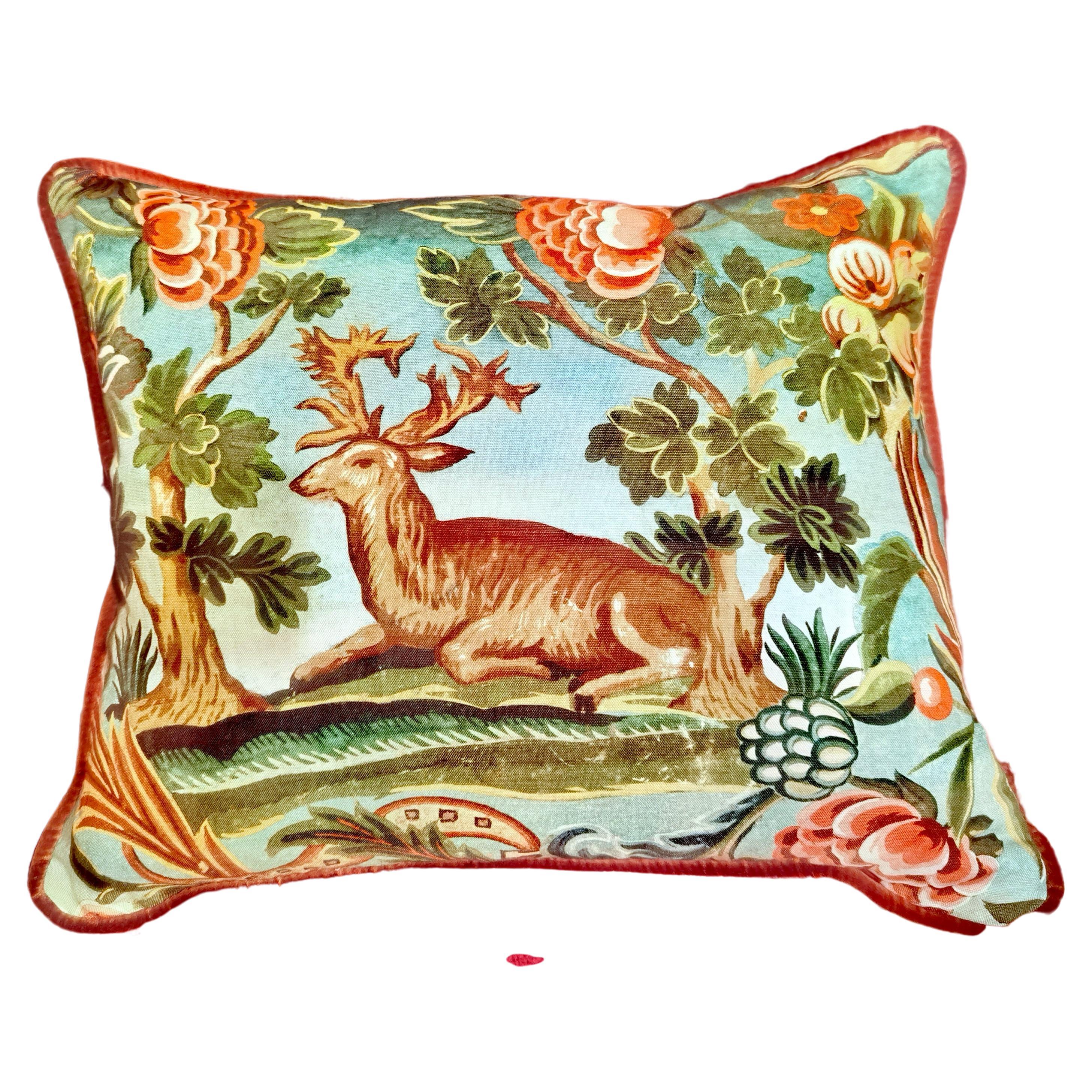 Black Forest Cushion Hunting Scene Sofina Boutique Kitzbühel