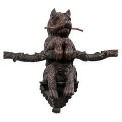 Black Forest Dog Figure Coat/ Hat Rack 
