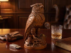 Black Forest Eagle Owl Tobacco Jar
