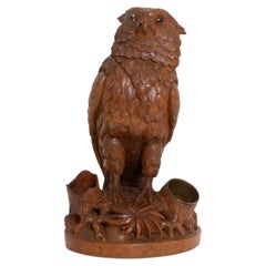 Black Forest Eagle Owl Tobacco Jar