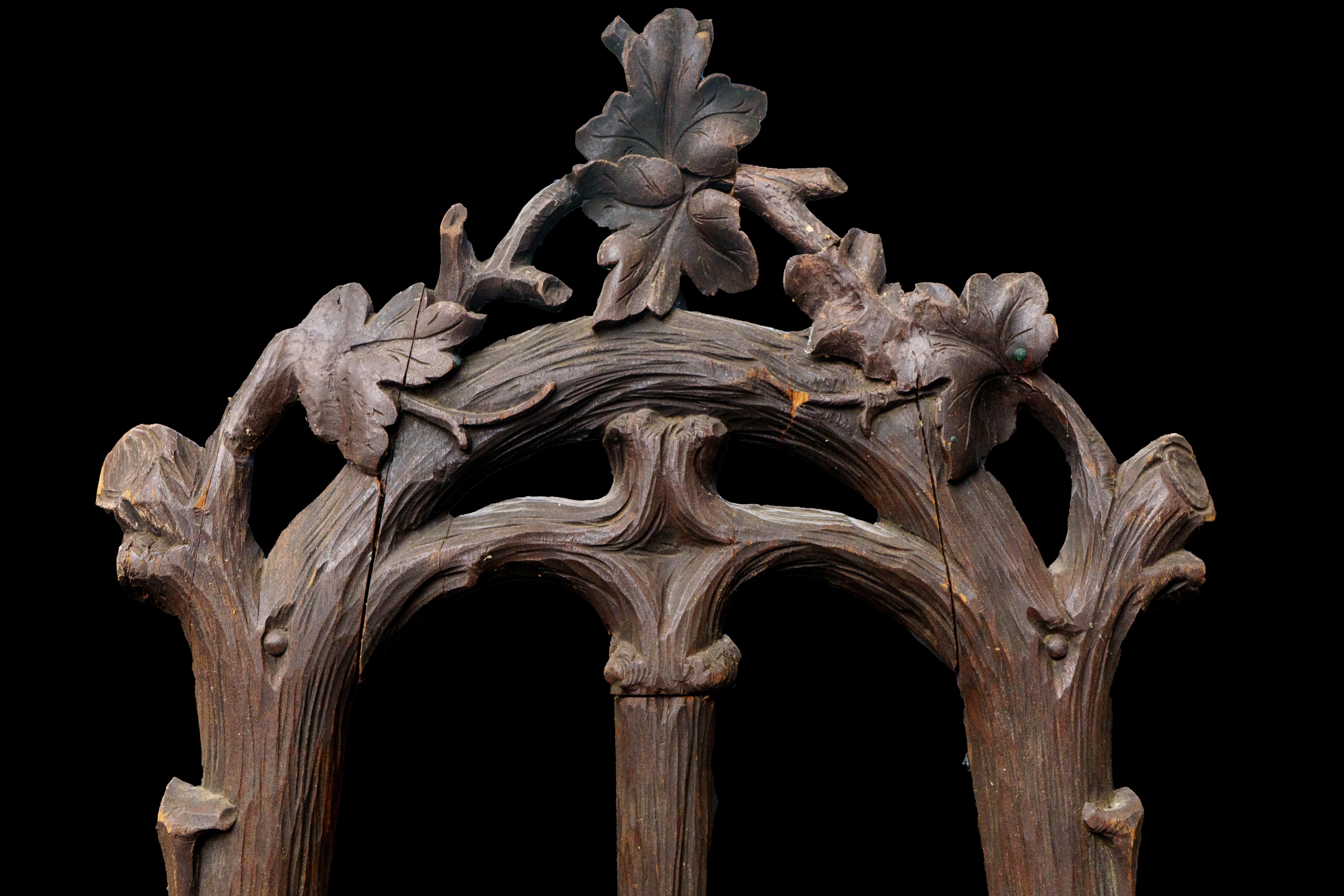 Hand-Carved 19th Century Black Forest Easel For Sale