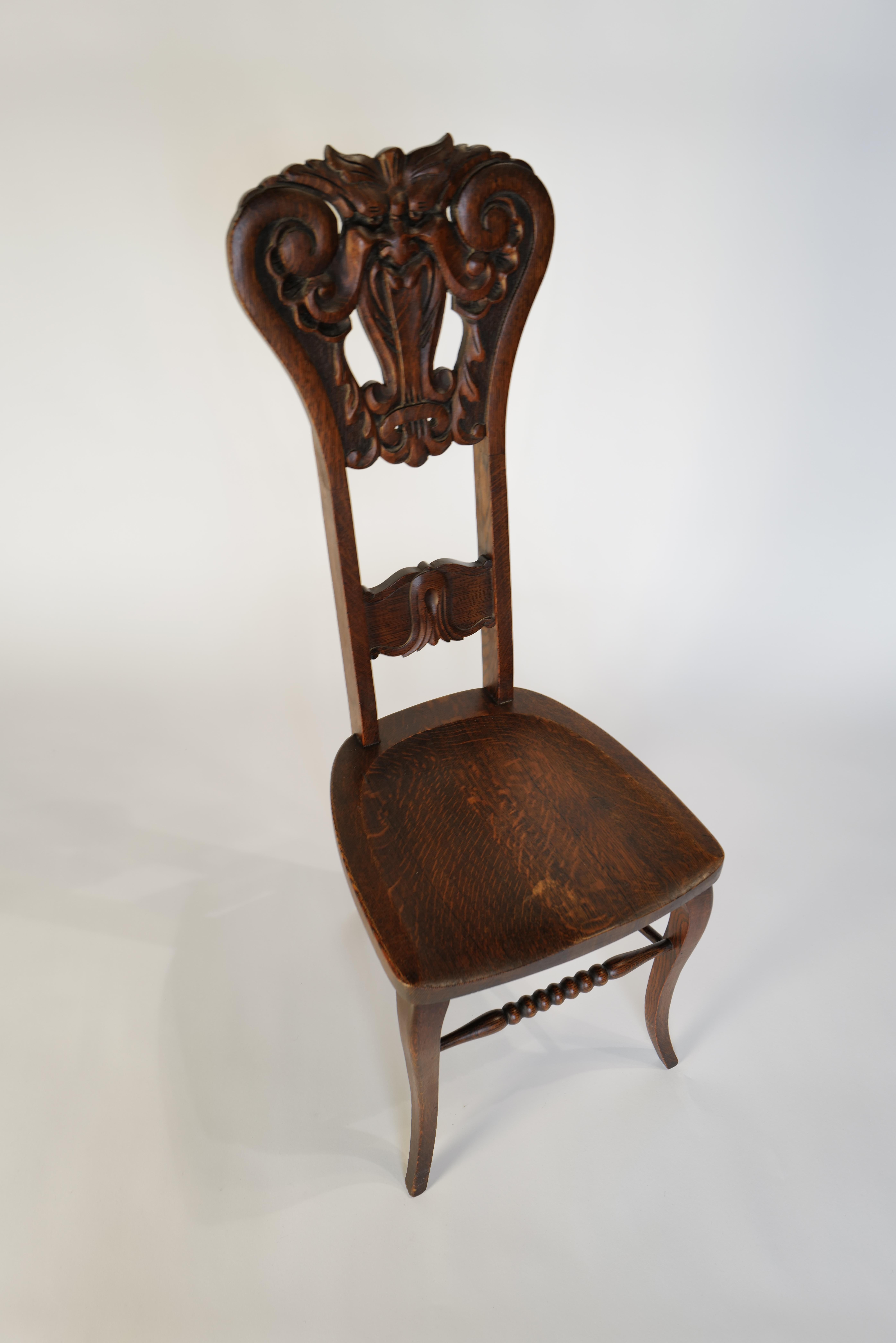 Black Forest Face North Wind Oak Chair 1