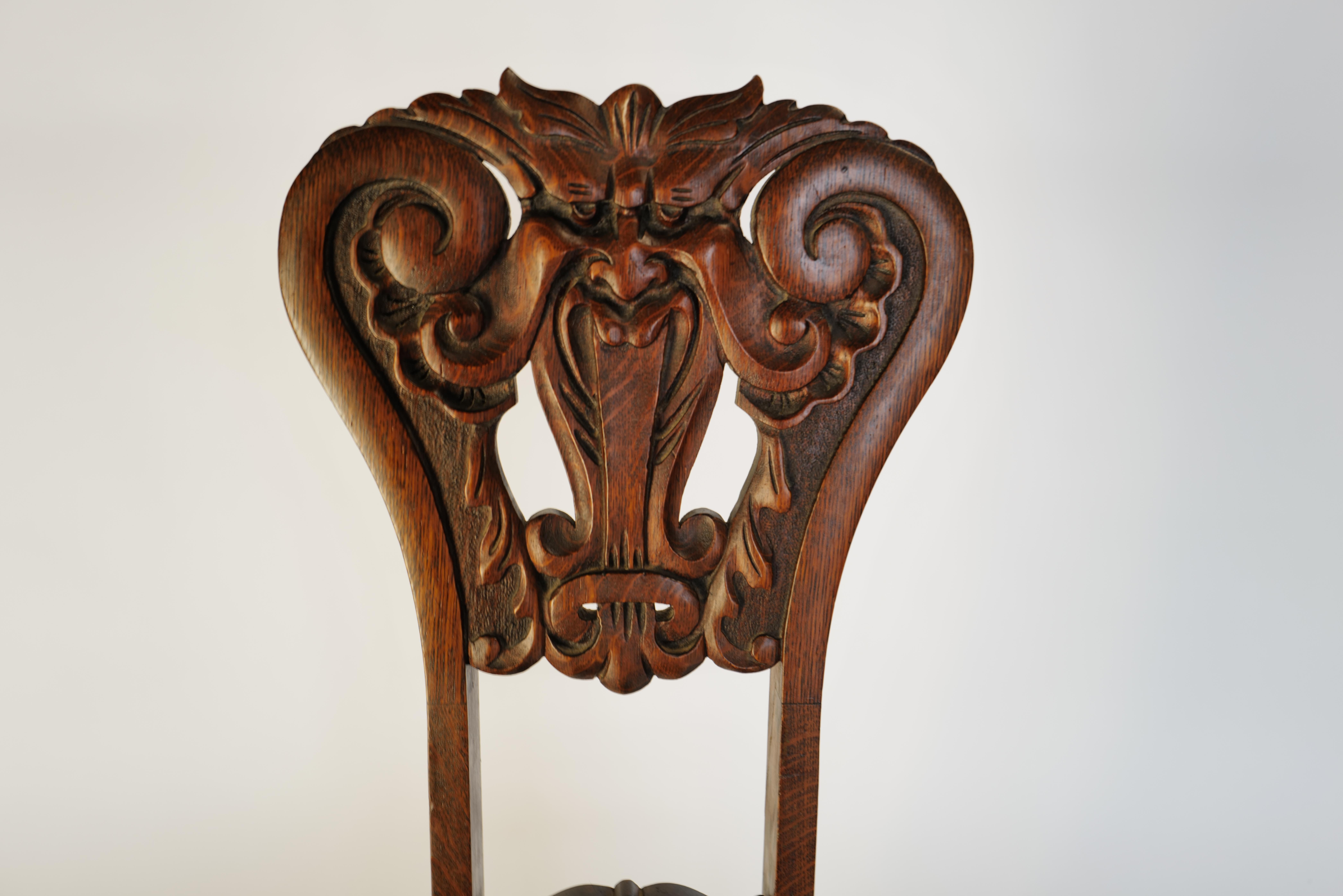 antique north wind face chair