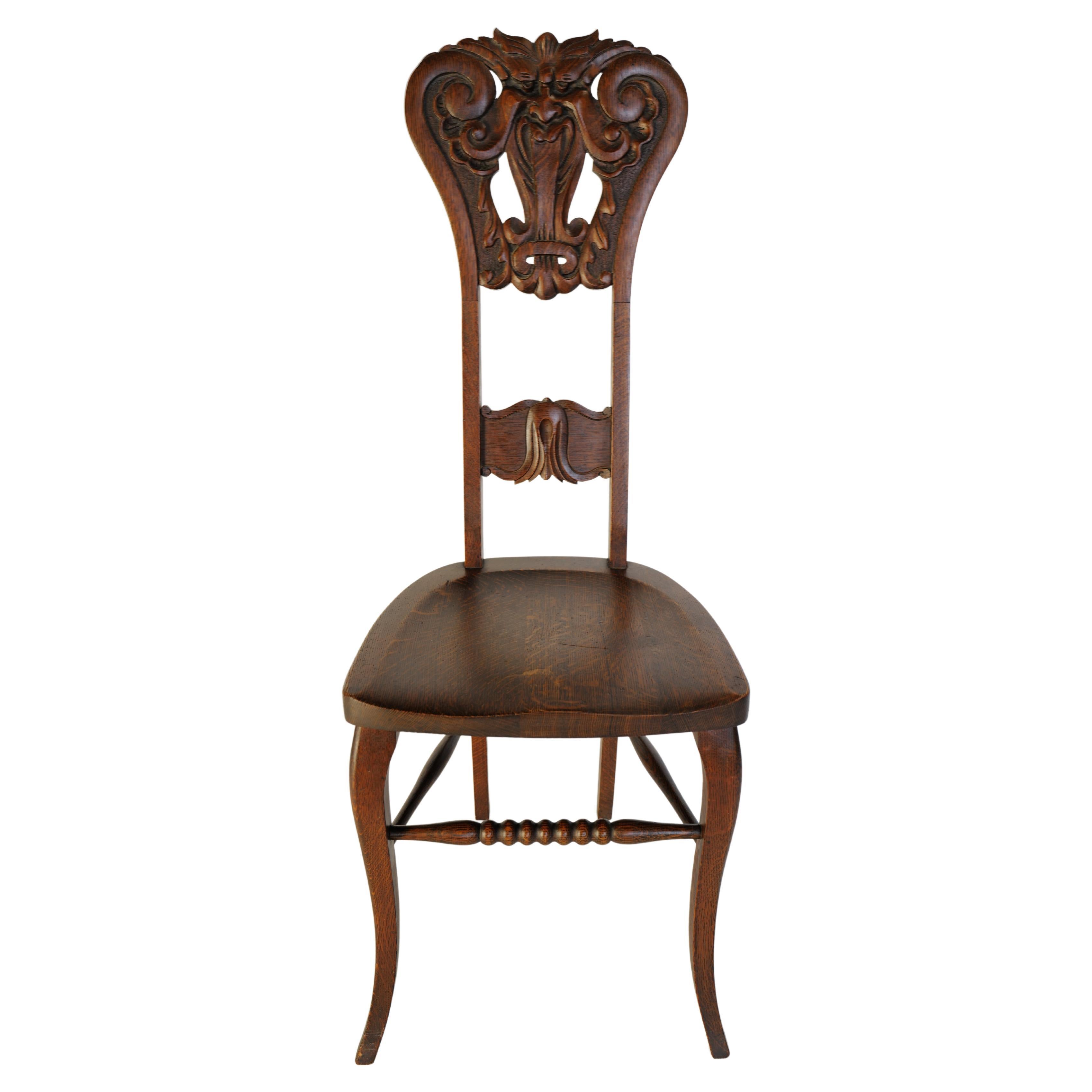 Black Forest Face North Wind Oak Chair
