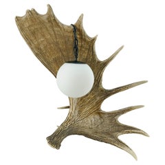 Rustic Black Forest Style Fallow Deer Antler Table Lamp, circa 1950s