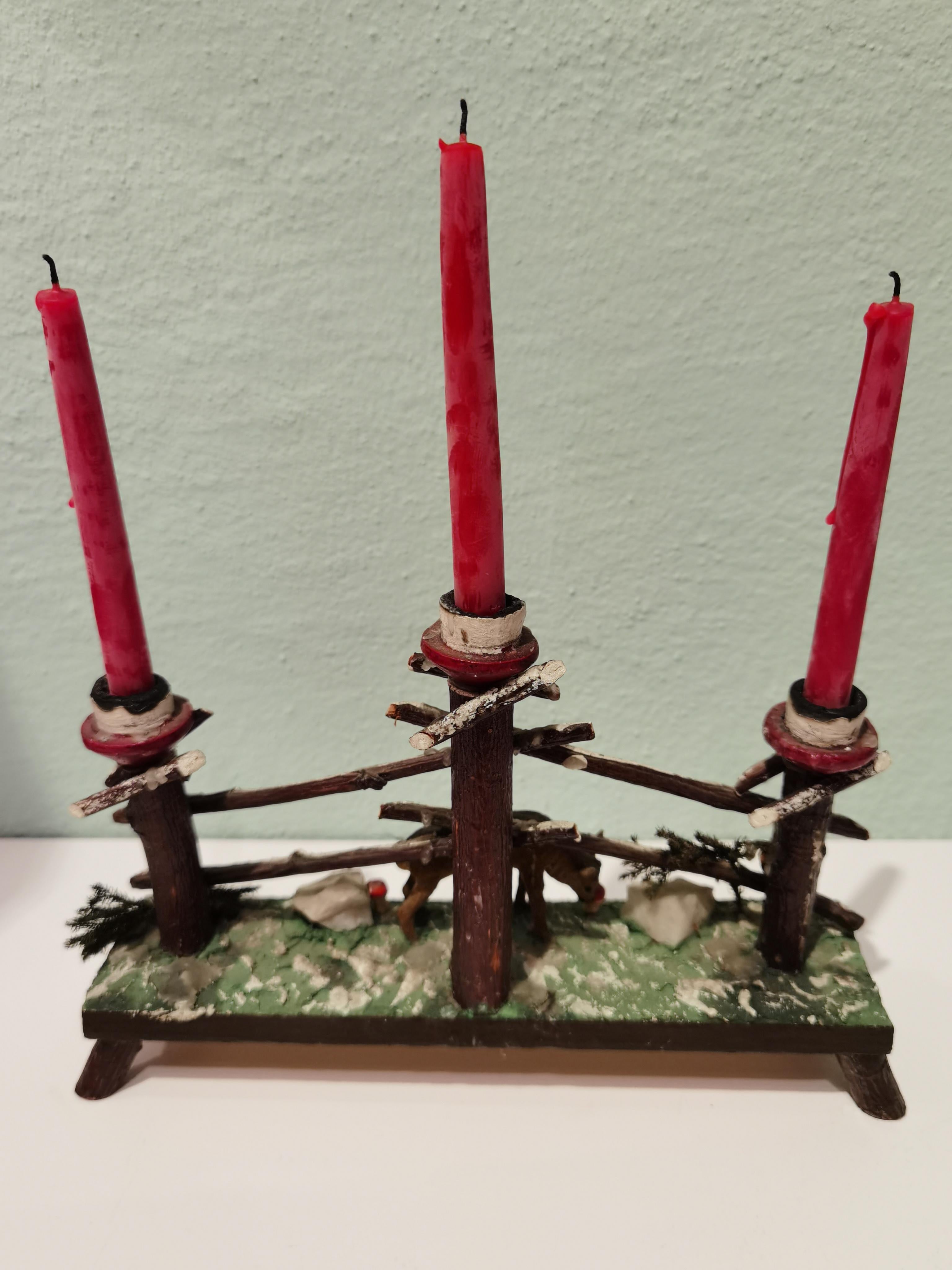 Black Forest German Candleholder In Fair Condition In Kitzbuhel, AT