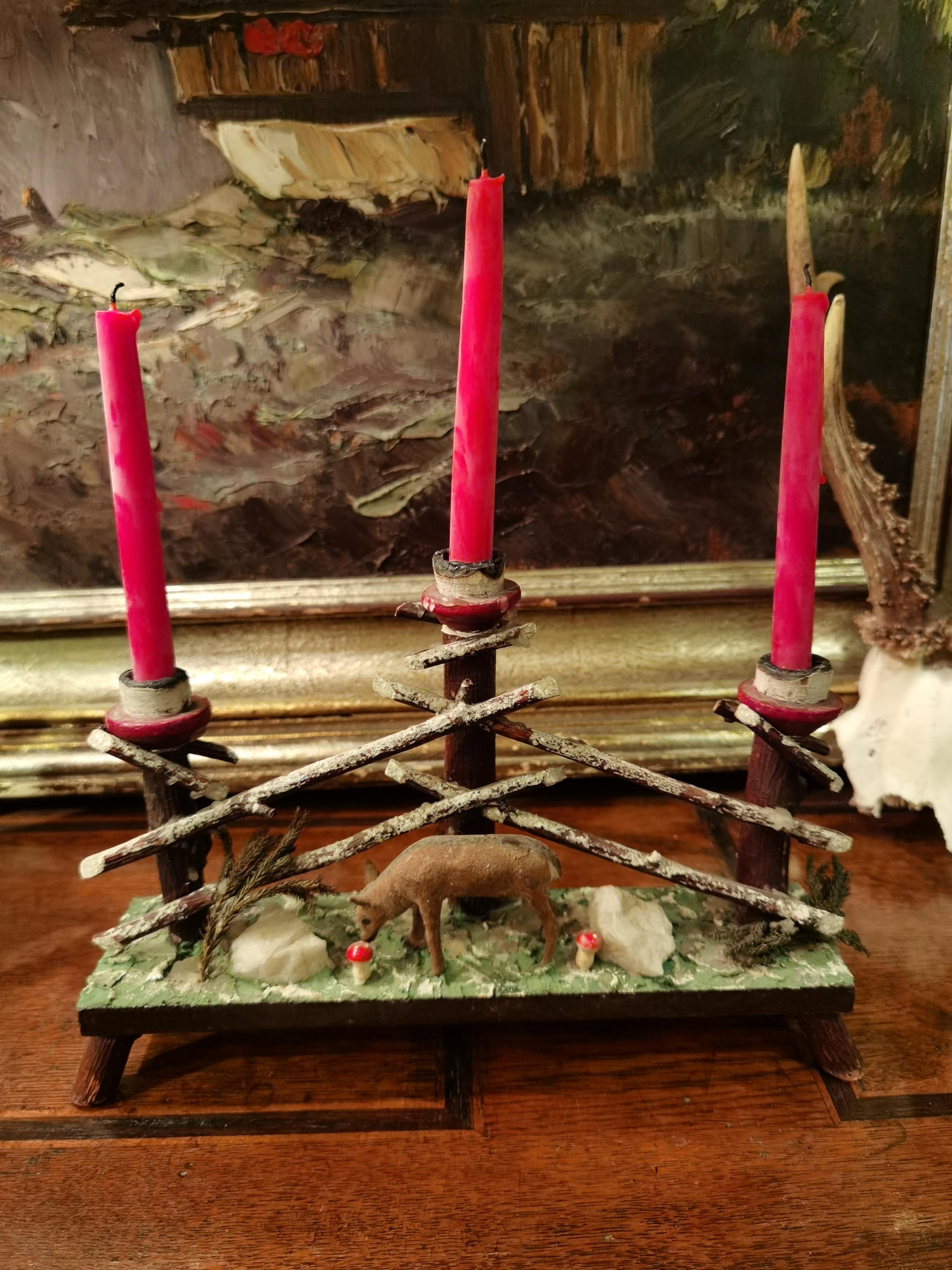 Black Forest German Candleholder im Zustand „Relativ gut“ in Kitzbuhel, AT