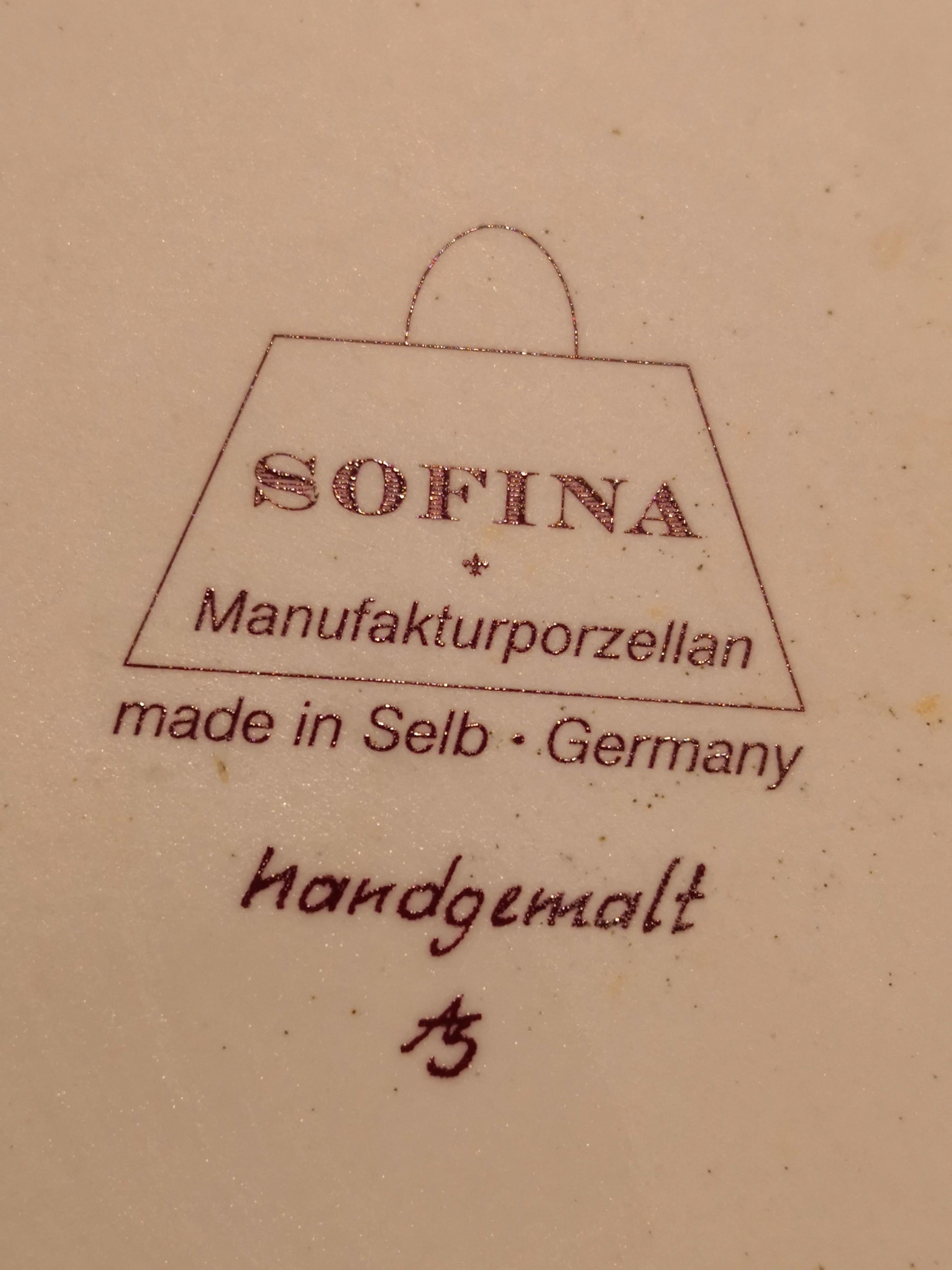 Allemand Bol en porcelaine de la Forêt Noire avec motif de cerf Sofina Boutique Kitzbühel en vente