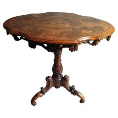 Antique Black Forest gueridon, Brienz Switzerland, XIXth century