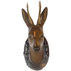 Black Forest Hand Carved Stag Head
