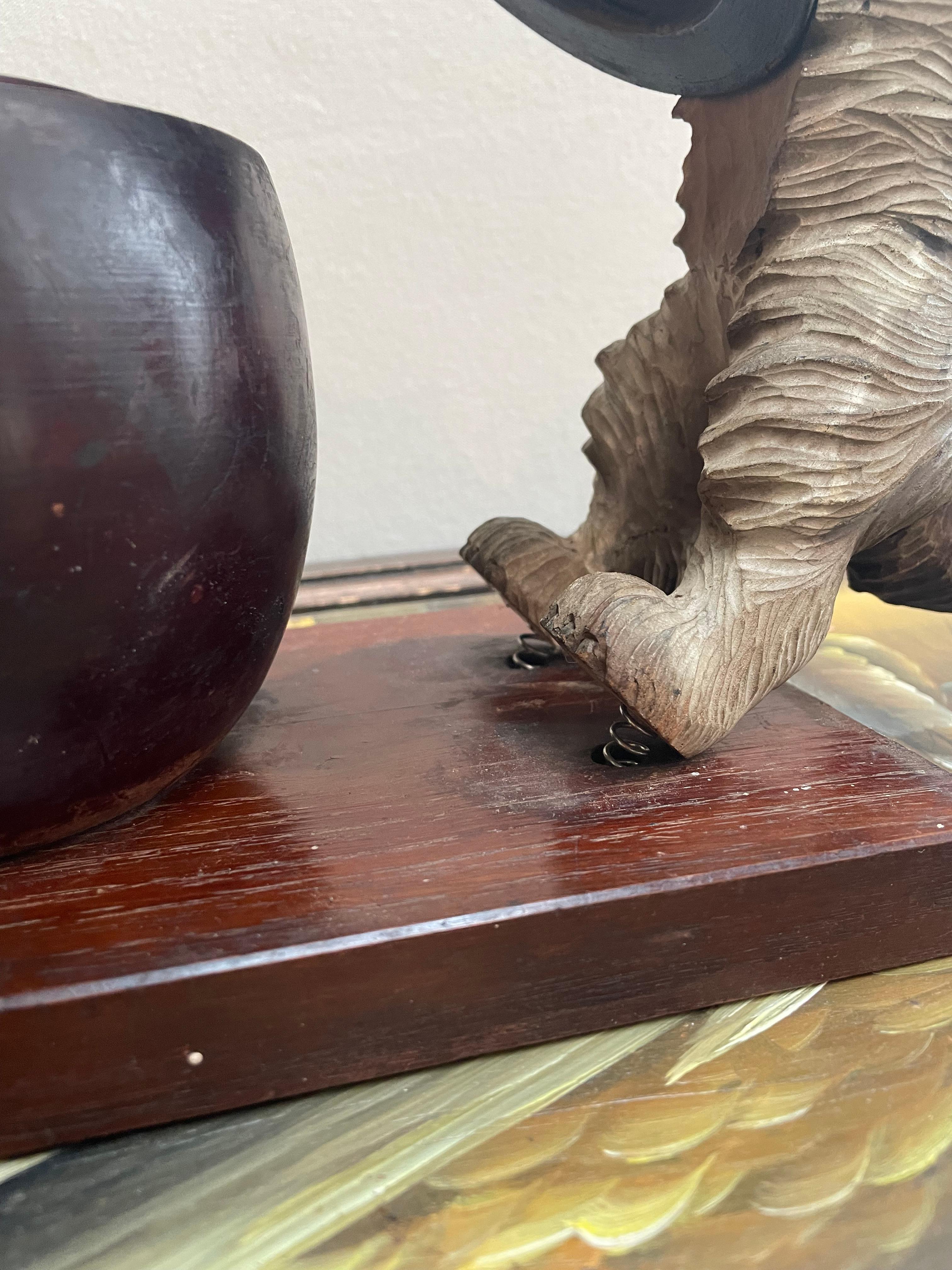German Black Forest Hand-Carved Wooden Terrier Box For Sale