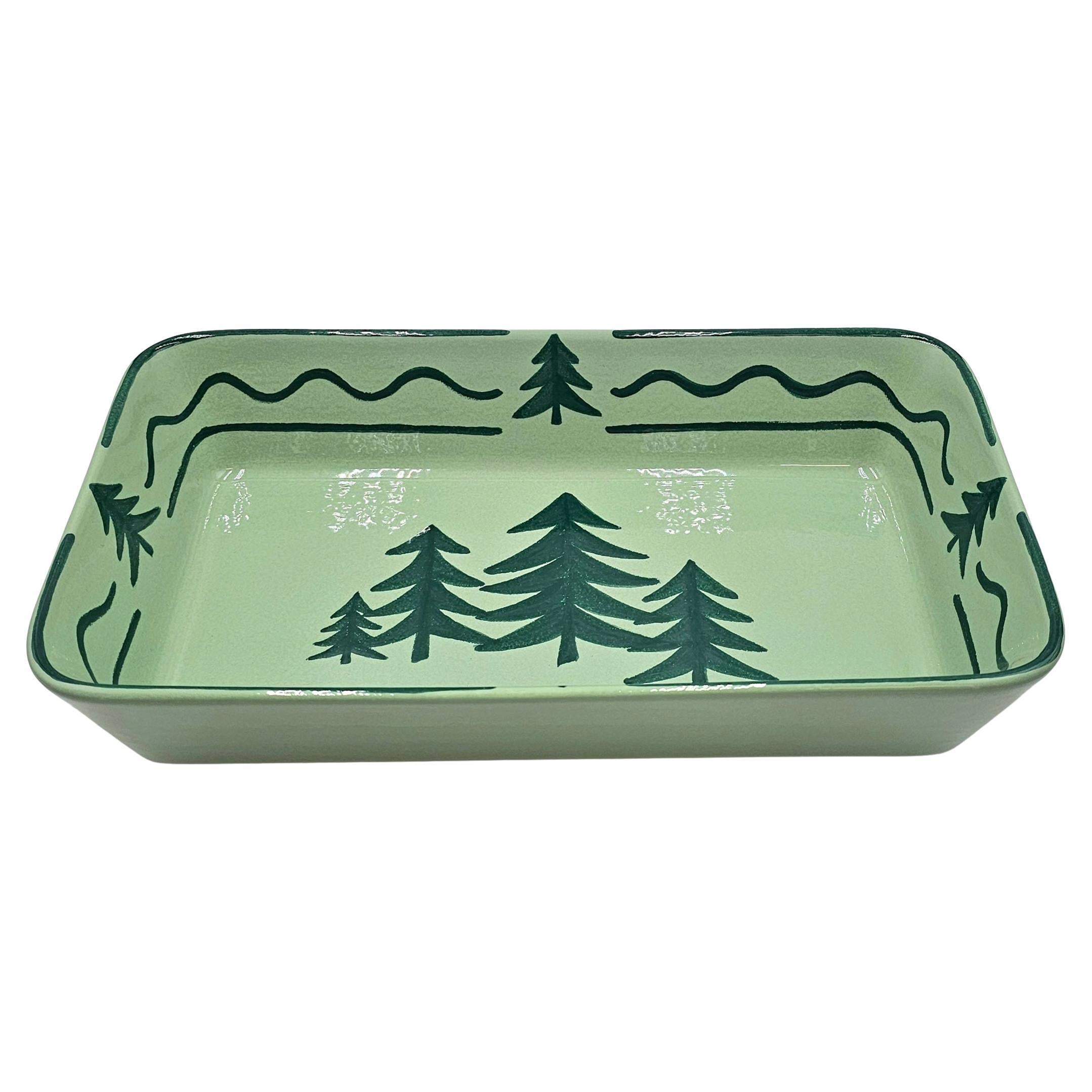 Piatto in ceramica dipinto a mano Black Forest Greene & Greene Boutique Kitzbühel Austria