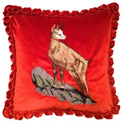 Black Forest Handmade Cushion Hunting Scene Sofina Boutique Kitzbuehel