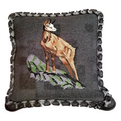Black Forest Handmade Cushion Hunting Scene Sofina Boutique Kitzbuehel