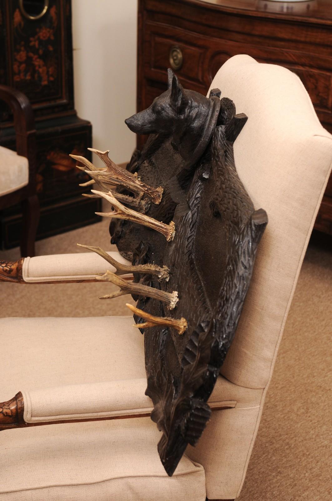 Porte-chapeaux Black Forest, continental vers 1890 en vente 5