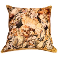 Black Forest Hermes Silk Cushion Hunting Design Boutique Kitzbuehel