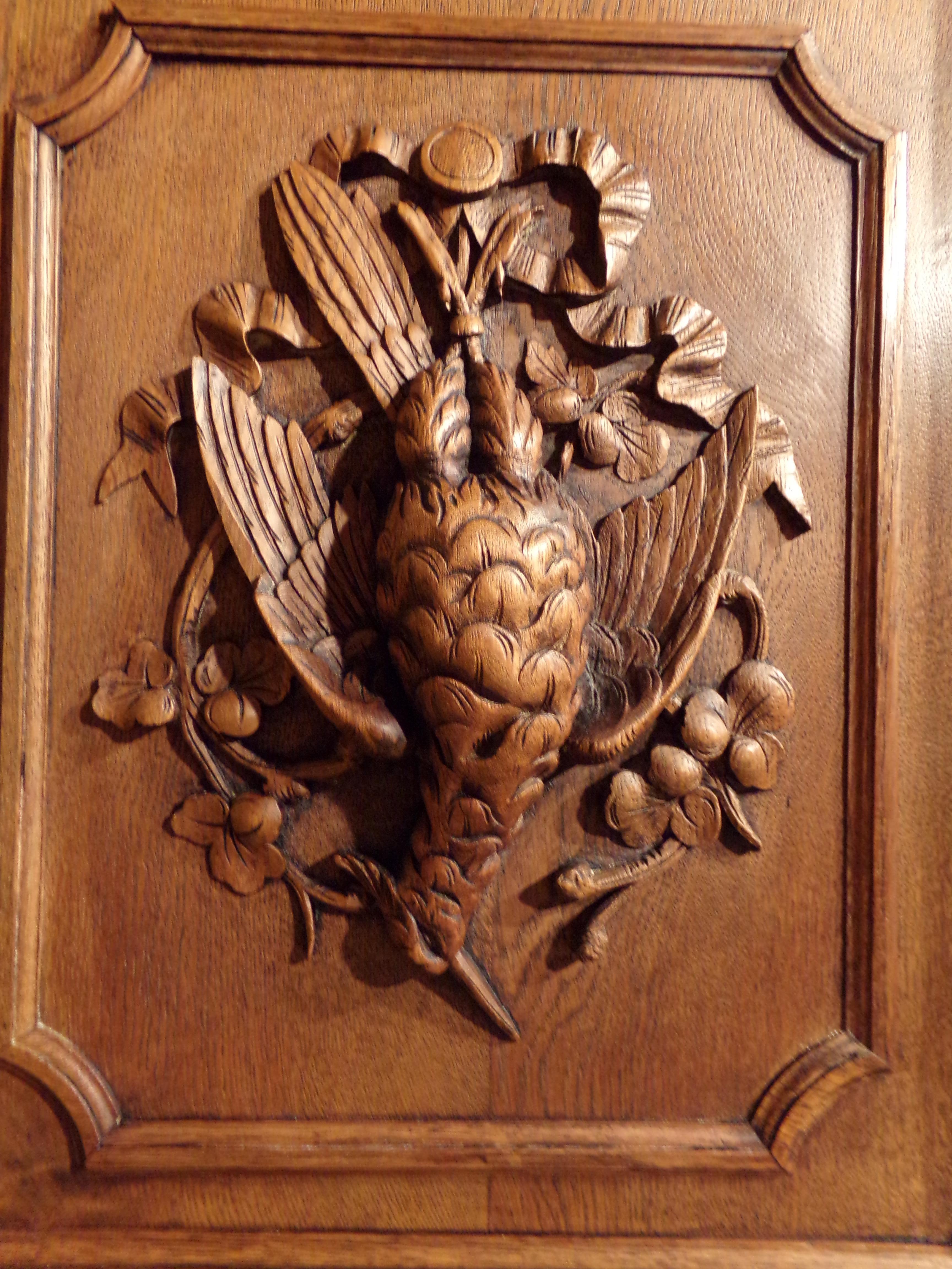 Black Forest Hunt Carved Oak Bookcase or Gun Cupboard, circa 1870 3