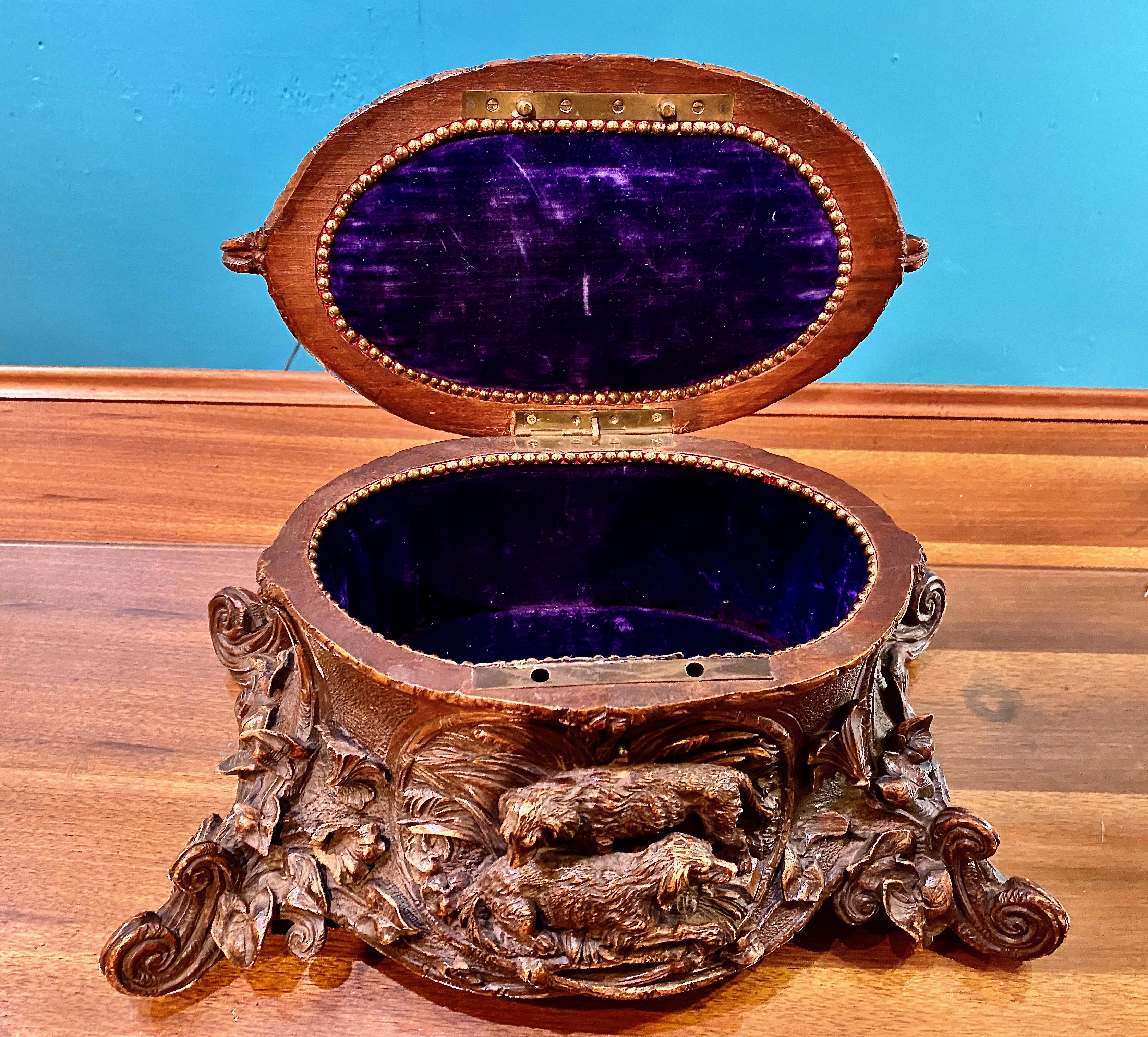 Late 19th Century Black Forest Jewelry Casket, 19th Century