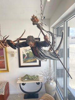 Black Forest Male Figure with Flowers and Horns