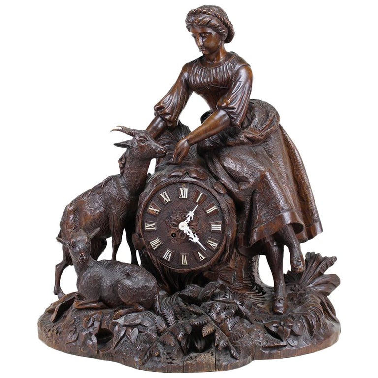 Black Forest mantel clock, German, circa 1890 For Sale at 1stDibs