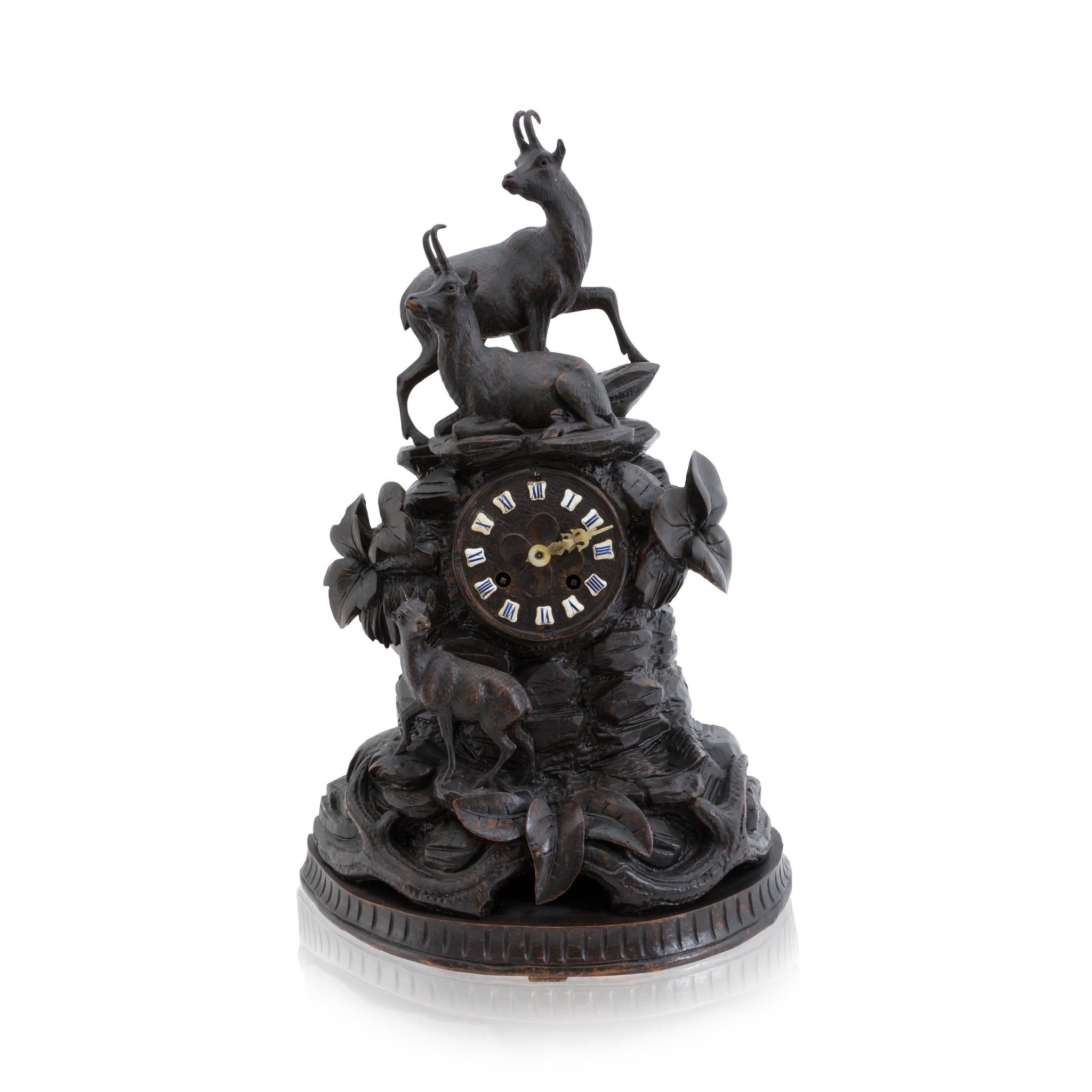 Black Forest Mantle Clock In Good Condition For Sale In Coeur d'Alene, ID
