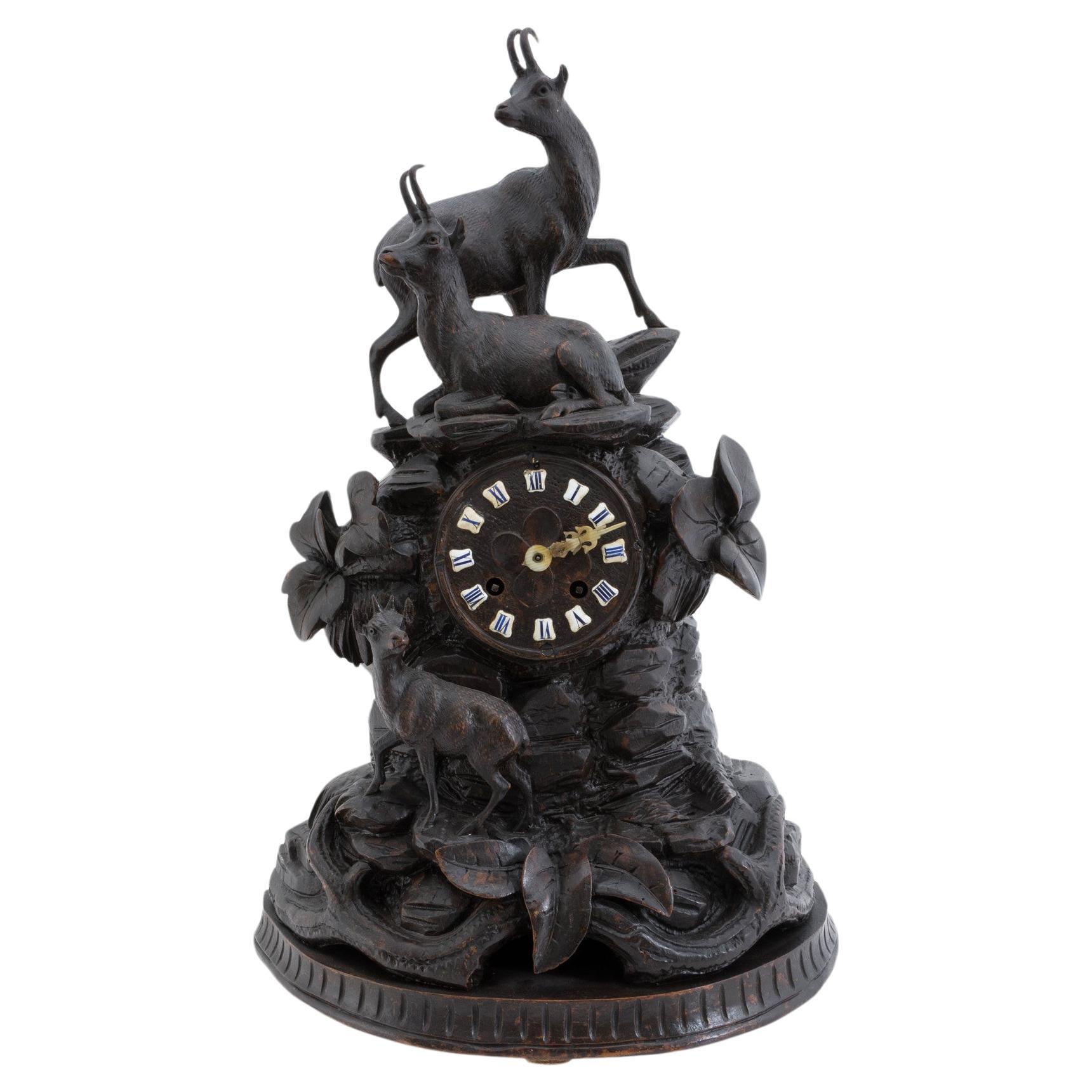 Black Forest Mantle Clock For Sale