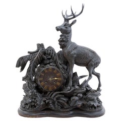 Antique Black Forest Mantle Clock