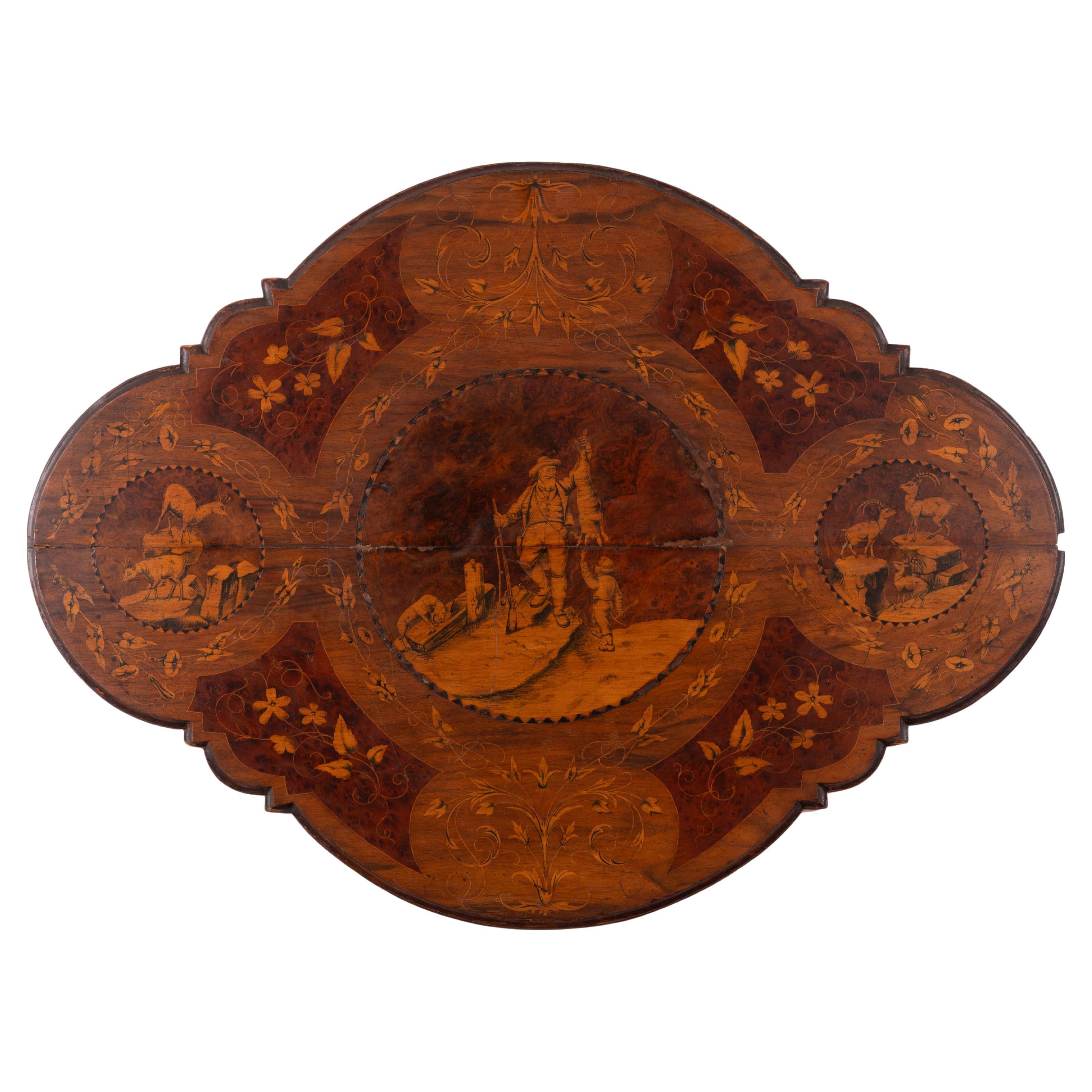 Black Forest Marquetry Table Top For Sale