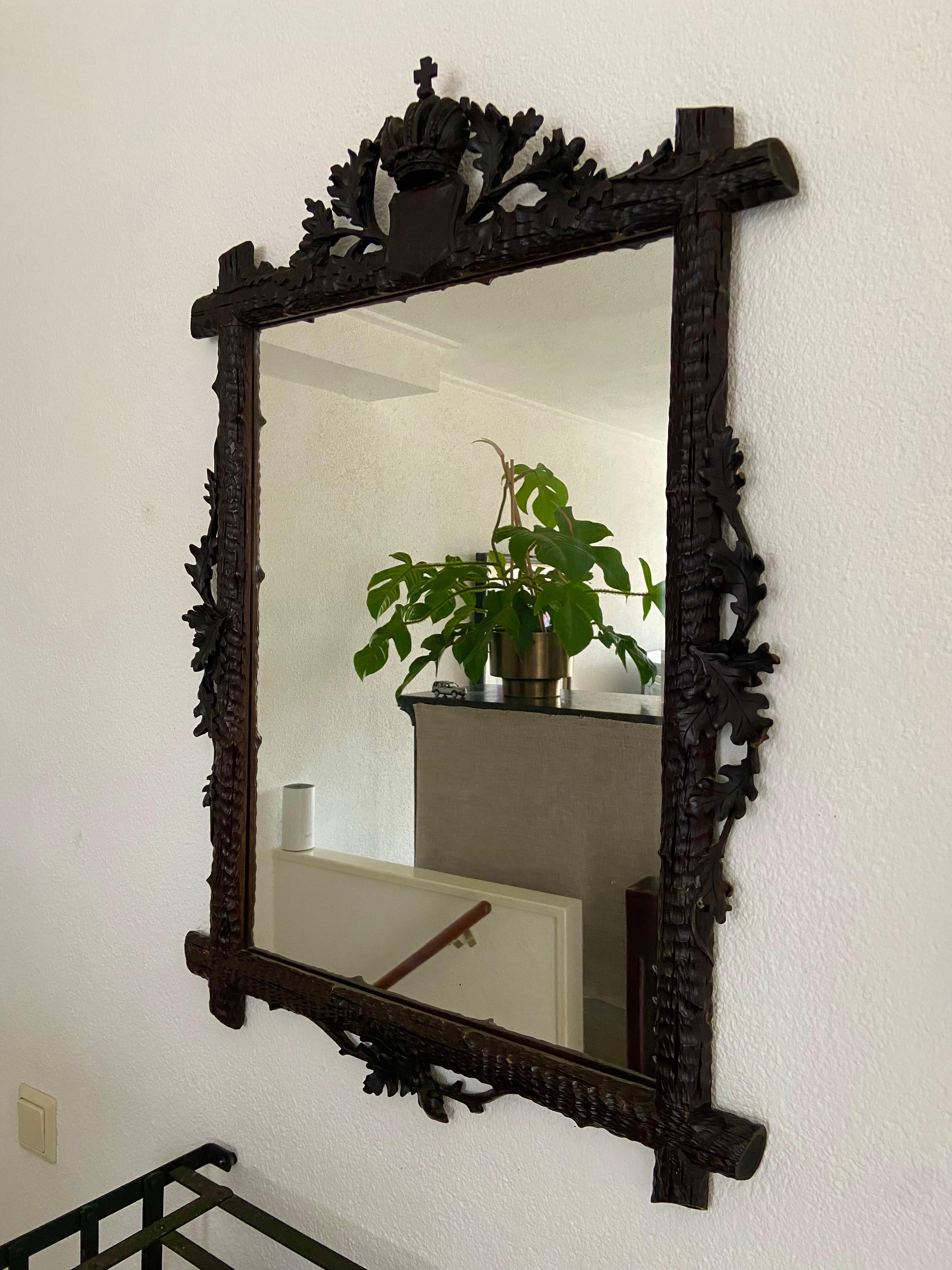 Austrian Black Forest mirror For Sale