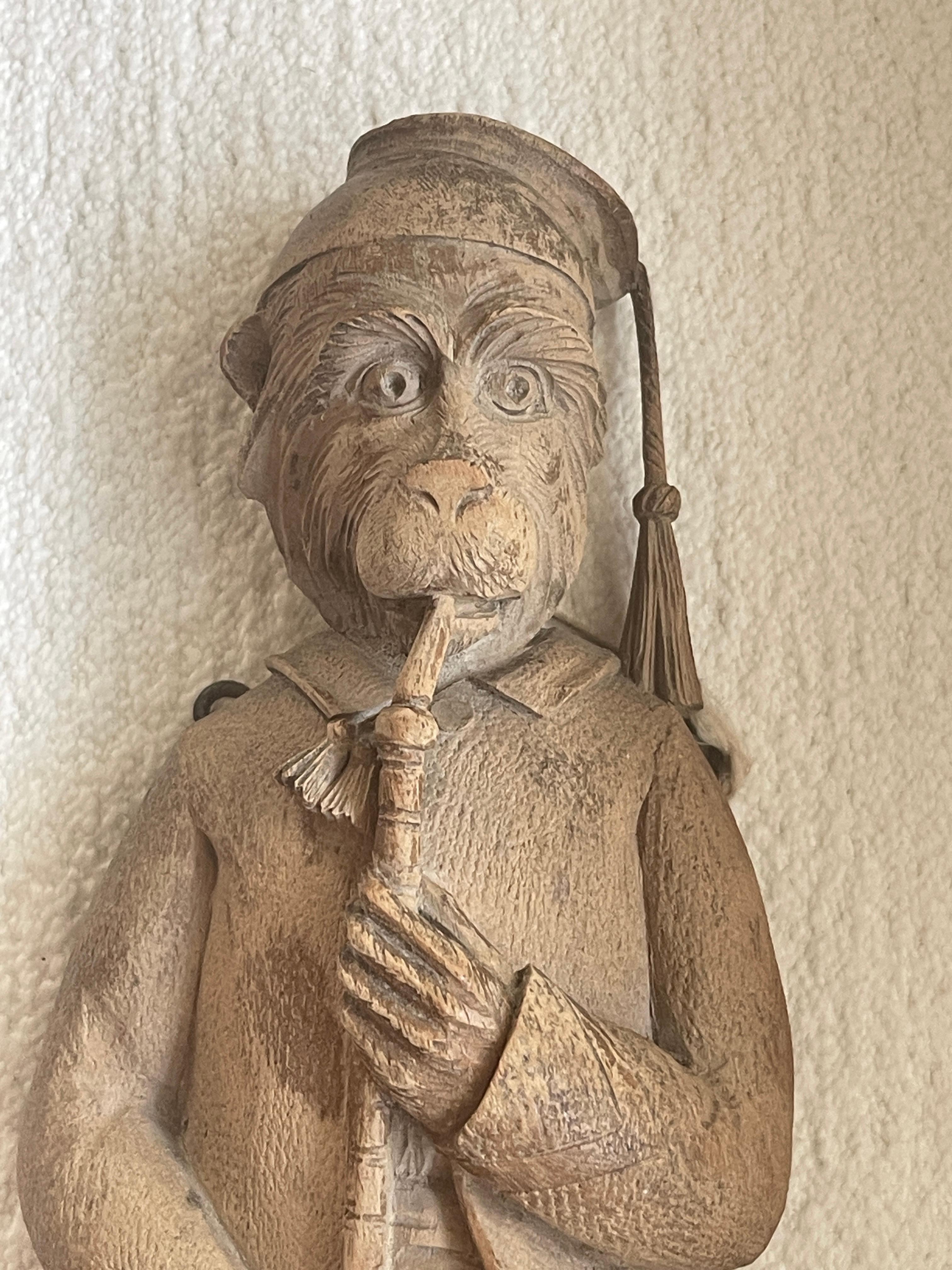 Bois Fouet de singe Black Forest Wood Wood & Horn, C.1880 en vente
